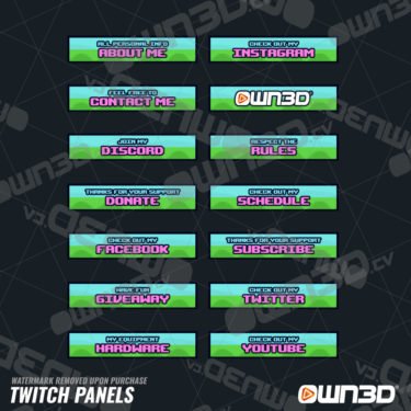 PixelWorld Premium Twitch Panels