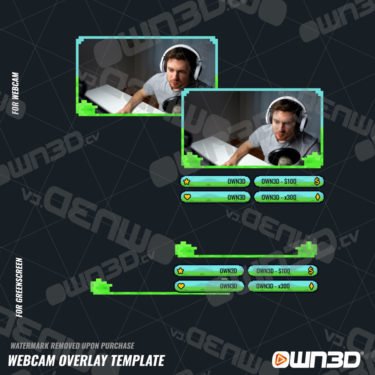 PixelWorld Overlays webcam / Templates de cam animés