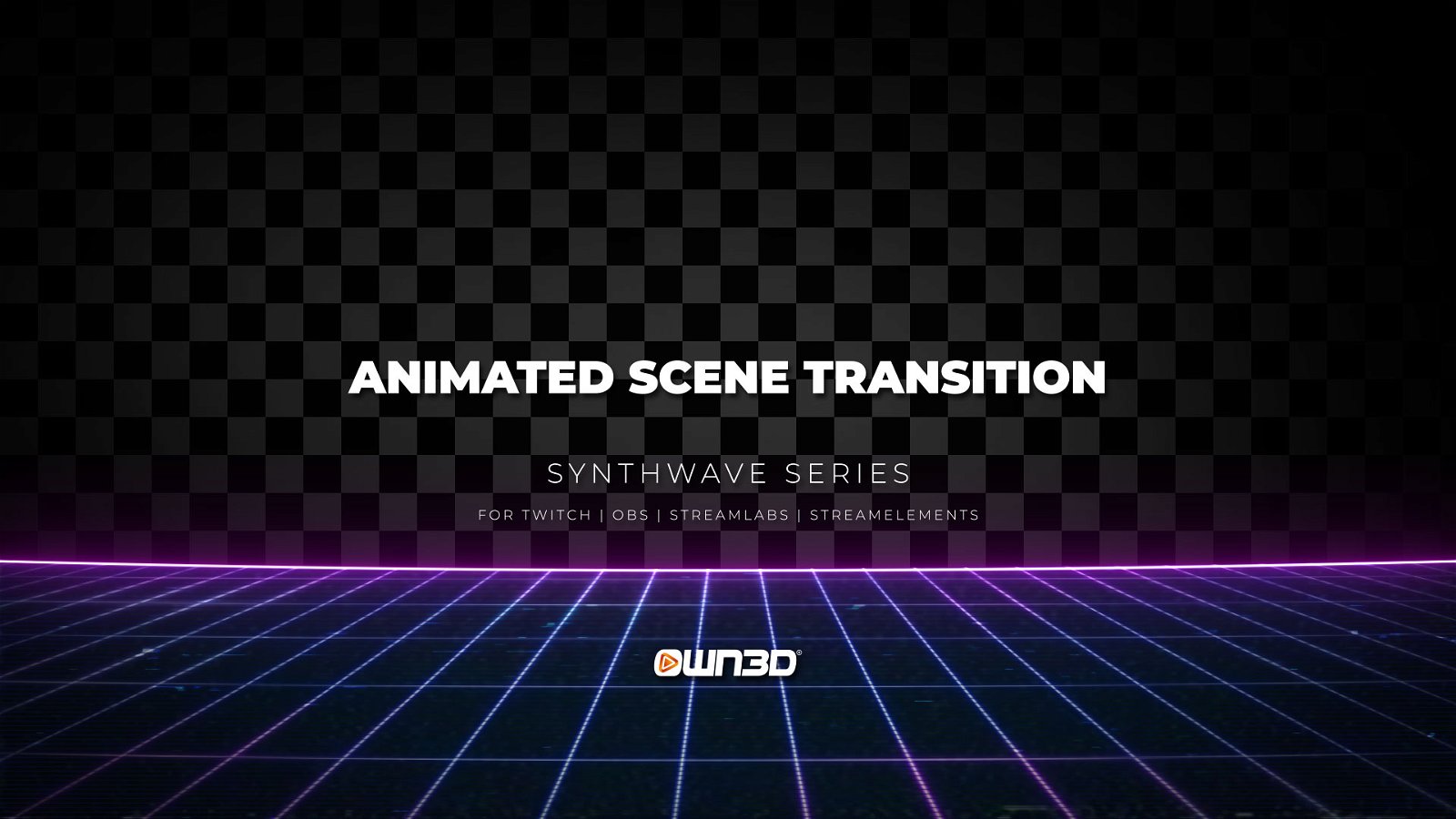 Synthwave Escena de transición animada para Twitch