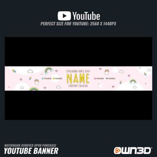 Unicorn YouTube Banner - OWN3D