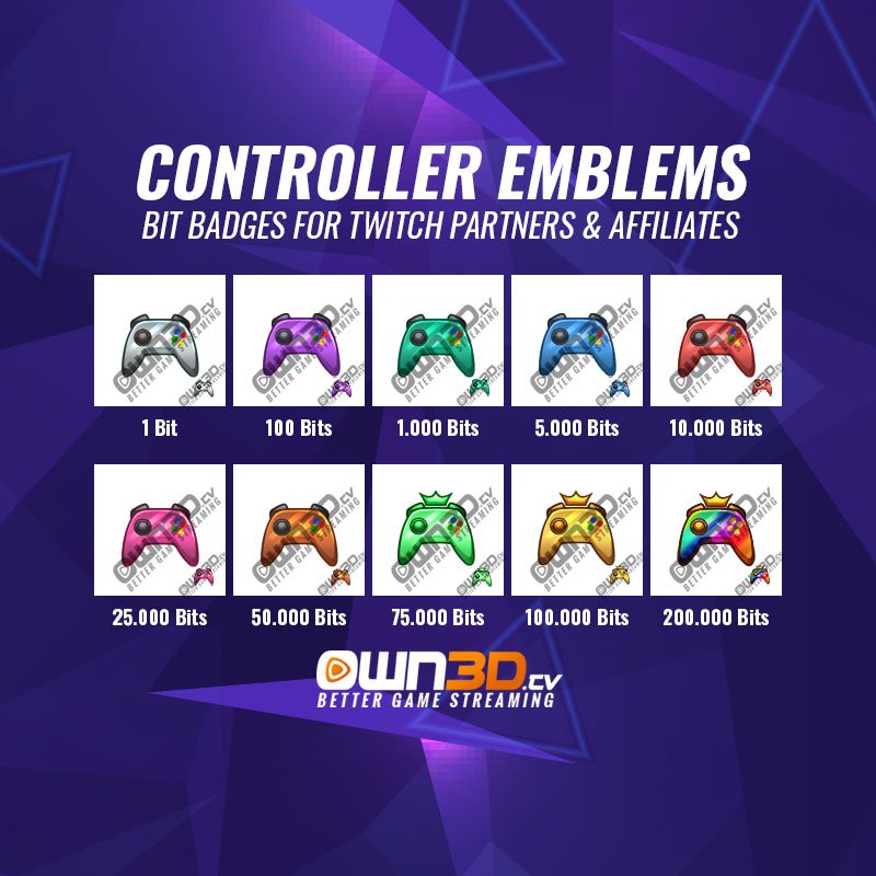 Controller Bit Badges for Twitch