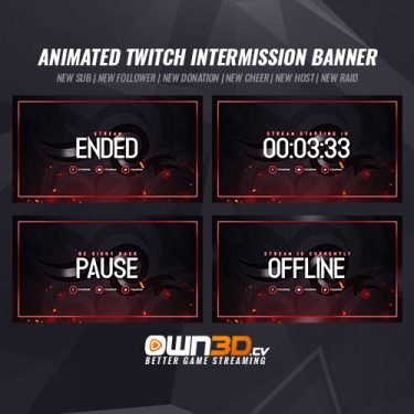 Brave Intermission Banner - Offline, Pause, Start & Ende Screens