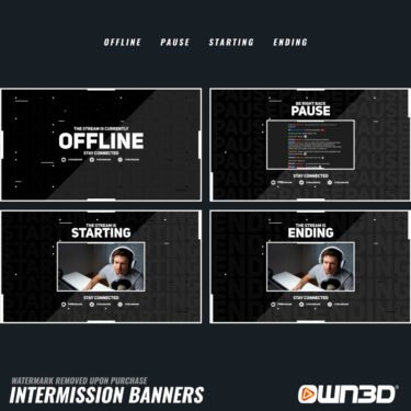 Clean Valo Intermission Banner - Offline, Pause, Start & End Screens