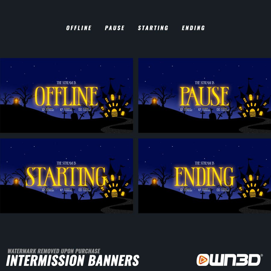 Hallowed Offline-Banner & Start-/ Pause- & End-Screens