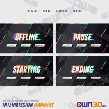 Rodan Intermission Banner - Offline, Pause, Start & Ende Screens