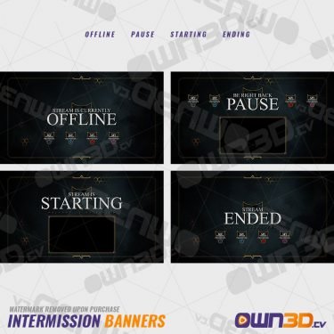 Teamfight Offline-Banner & Start-/ Pause- & End-Screens