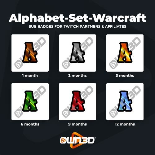 Alphabet Set Warcraft