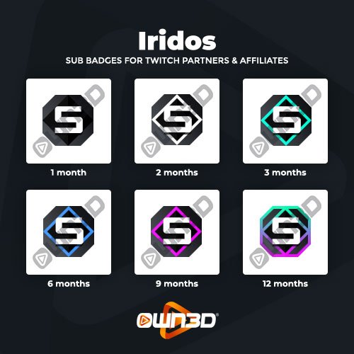 Iridos Twitch Sub Badges for YouTube