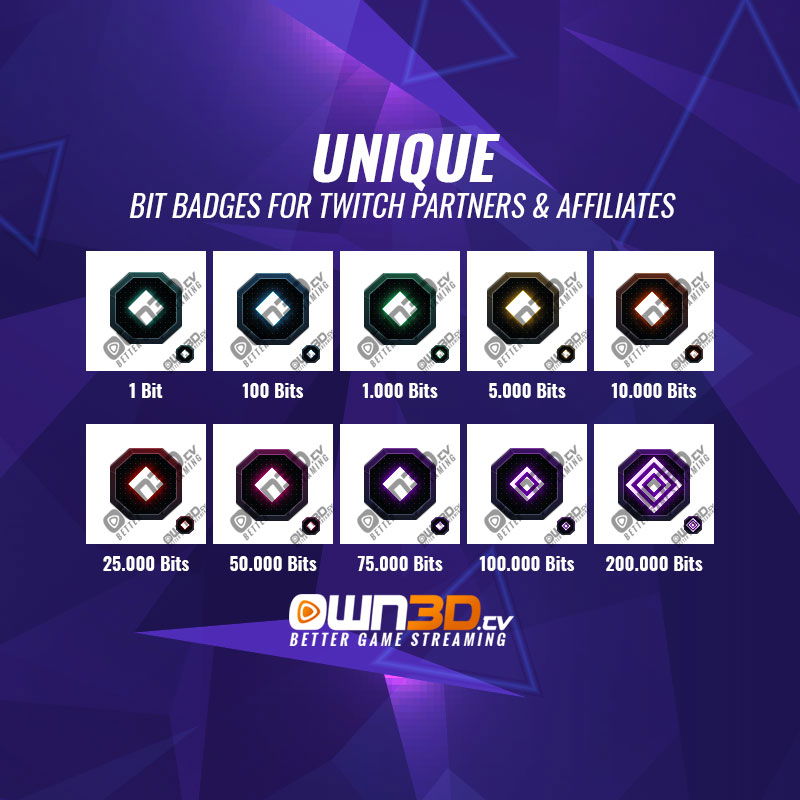 Custom Sub / Bit Badges for Twitch Cheer Channel Point 