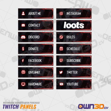 A set of minimal style Twitch panels created by me (Free download) : r/ Twitch