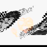 Streamer Black Haired HI Twitch Sub Emote | Twitch Sub Emotes