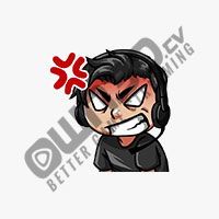 Streamer Black Haired RAGE Twitch Sub Emote | Twitch Sub Emotes - OWN3D