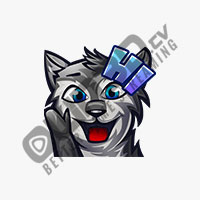 Wolf HI Twitch Sub Emote | Twitch Sub Emotes - OWN3D