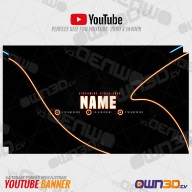 Neon Banner de YouTube